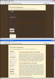 Same browser, different rendering.